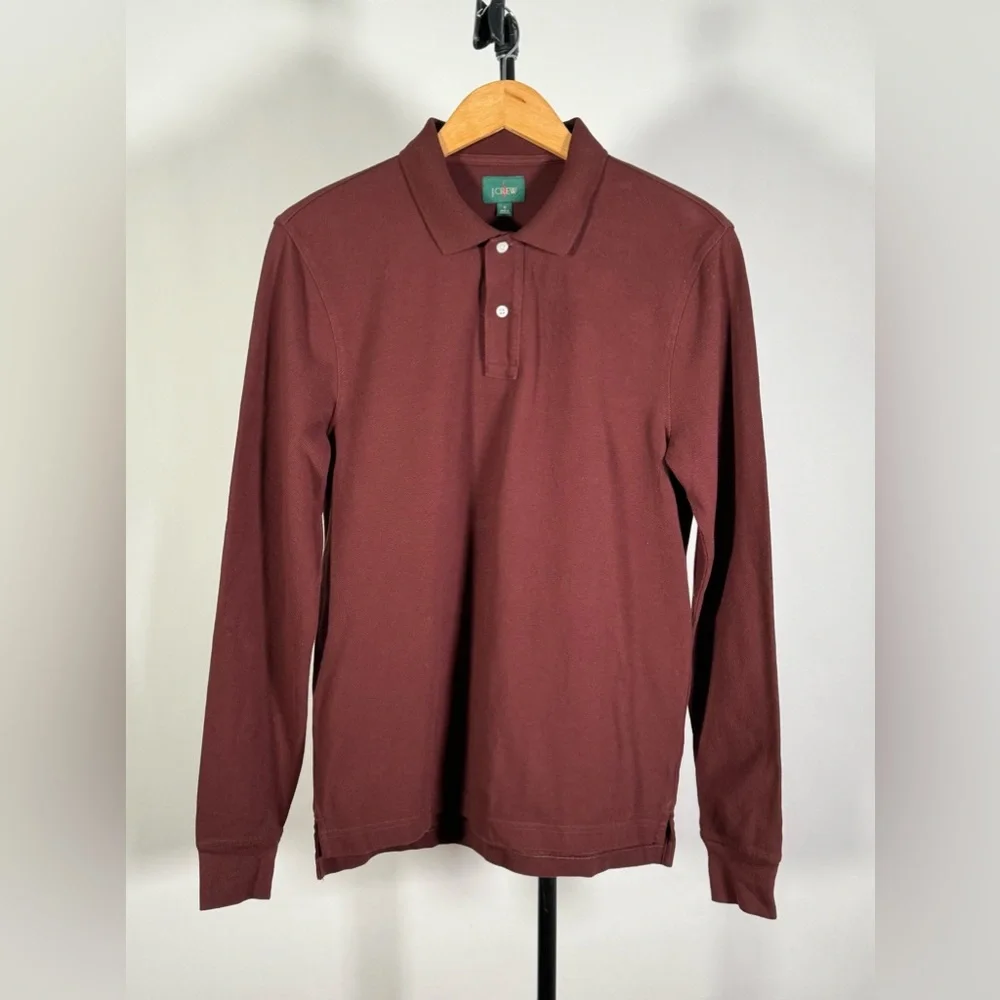 NWOT J. Crew Long-sleeve classic piqué polo shirt - Picture 1 of 3
